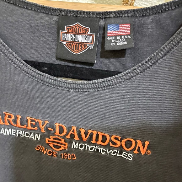 T-shirt Vintage Harley-Davidson - Taille L, Noir, Coton - Occasion Très Bon état